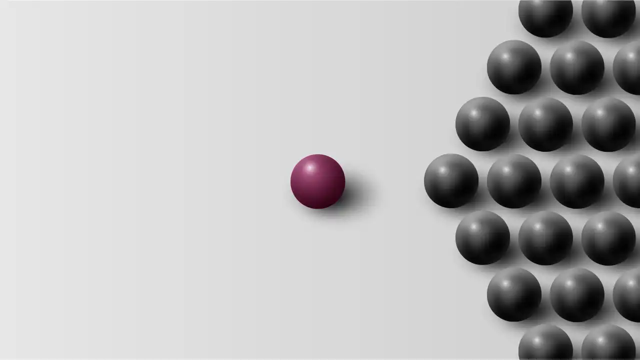 Bunch of ball, one is different